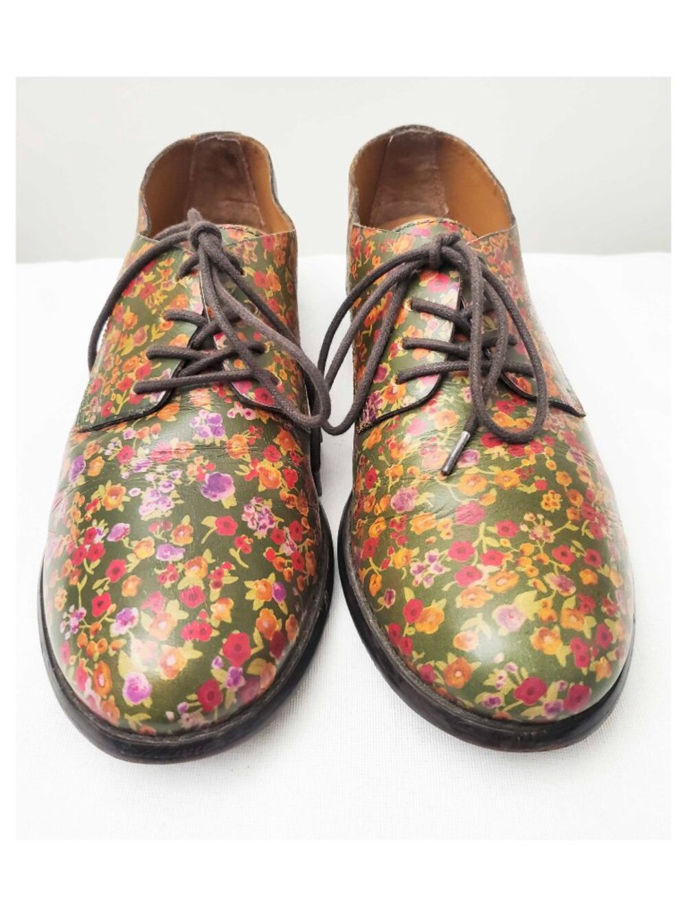 Patricia Nash Womens Silvio Leather Oxford Shoes Floral Print US 8 M - Picture 4 of 9